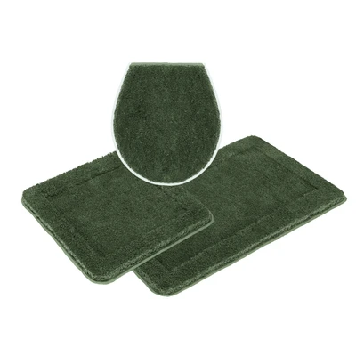 Abbildung von OTTO home Badematte "Sanremo mit Rahmen, Badvorleger, Badezimmer Teppich, sehr weich" Höhe 25 mm rutschhemmend beschichtet fußbodenheizungsgeeignet schnell trocknend Badteppich, unifarben, rechteckig und als 3-tlg. Set erhältlich
