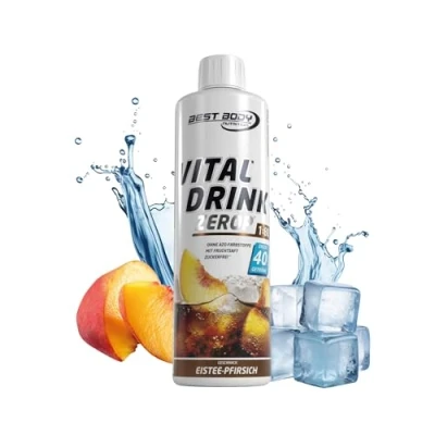Abbildung von Best Body Nutrition Vital Drink ZEROP® Eistee Pfirsich, Original Getränkekonzentrat Sirup zuckerfrei, 1:80 ergibt 40 Liter Fertiggetränk, 500 ml