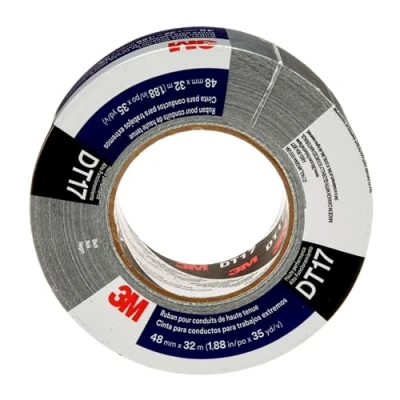 Abbildung von 3M Super Gewebeklebeband DT17, Schwarz, 48 mm x 32 m, 0.43 mm, einzeln verpackt