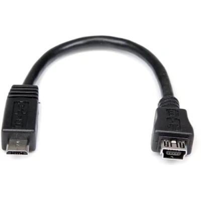 Abbildung von StarTech.com 15 cm Micro USB auf Mini Adapterkabel Stecker/Buchse