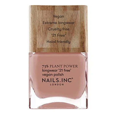 Abbildung von Nails Inc GOOD ENERGY EFFICIENT Plant Power veganer Nagellack 73% Based, 100% Vegan &amp; Tierversuchsfrei Perfekte Maniküre, sanfter Karamell Ton Für umweltbewusste Nail Art