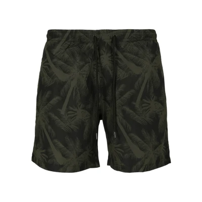 Abbildung von Urban Classics Pattern Badeshorts, Herren, Größe: XL, Palm/olive