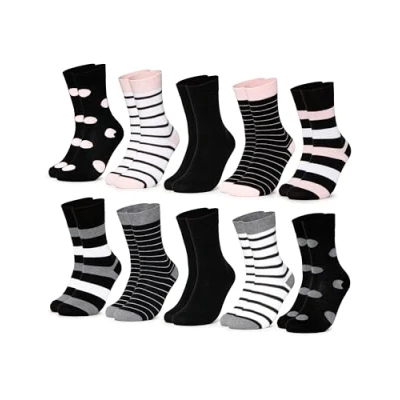 Abbildung von Occulto 10 PAAR SOCKEN DAMEN aus BAUMWOLLE (Modell: Lotte) Rosa 35 38