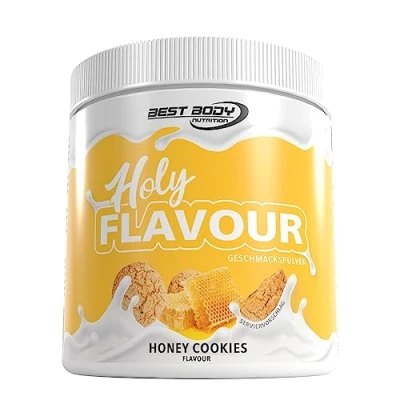 Abbildung von Best Body Nutrition Holy Flavour Geschmackspulver Honey Cookies 250 g Dose Aromapulver zur Verfeinerung von Speisen und Getränken mit Honigkeksgeschmack