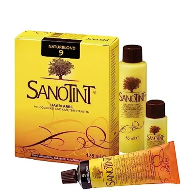 Abbildung von Sanotint Haarfarbe Nr. 09 „Naturblond“ 1x 125 ml Naturnahe Mit wertvollen pflanzlichen Wirkstoffen Goldhirse, Traubenblätterextrakt, Olivenextrakt und Birkenextrakt