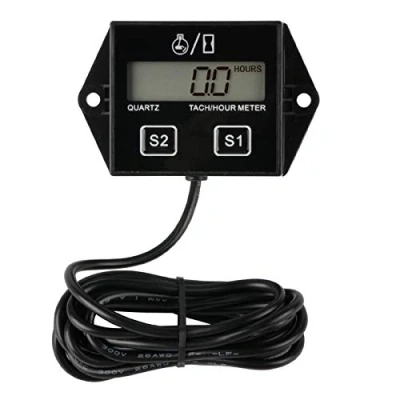 Abbildung von Runleader Digitaler Stundenzähler,Wartungserinnerung,Batterie austauschbar,automatisch heruntergefahren,Verwendung für ZTR Rasenmäher Traktorgenerator Marine Schneemobil und gasbetriebene Ausrüstung