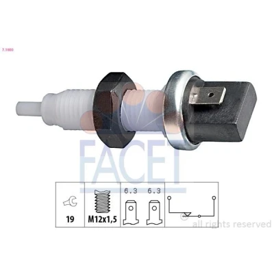 Abbildung von FACET 7.1000 Bremslichtschalter mechanisch M12x1,5 Made in Italy OE Equivalent FIAT: Panda I Hatchback