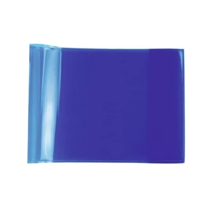 Abbildung von HERMA 19618 Heftumschläge A5 Quer Transparent Blau, Hefthüllen aus strapazierfähiger, abwischbarer und extra dicker Polypropylen Folie, durchsichtige Heftschoner Set für Schulhefte, farbig