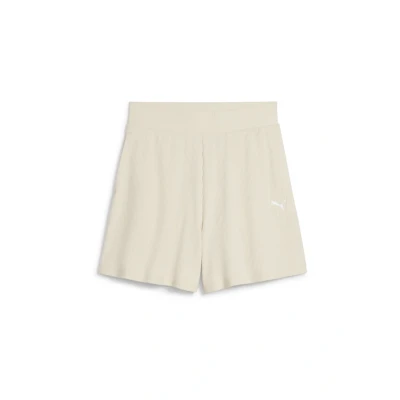 Abbildung von PUMA Damen ESS Elevated High Rise Rib Shorts 5&quot; Gestrickte Shorts, Alpine Snow, XL