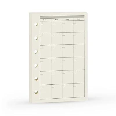 Abbildung von Planner Refill, Pocket Notebook, Month Tracker Binder Refills for 6 Holes Filofax/Personal Journal, 100Gsm Quality,45sheets/90pages A7 4.84 x 3.23&#039;&#039;, Harphia