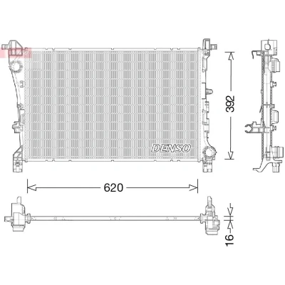 Abbildung von DENSO DRM09046 Kühler, Motorkühlung 620 392 16
