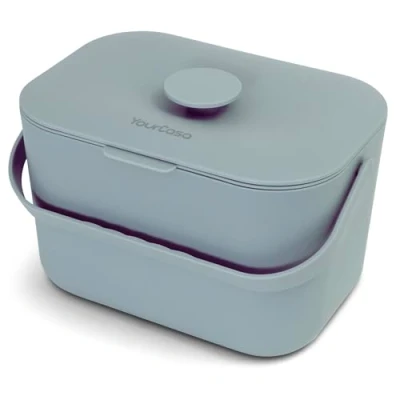 Abbildung von YourCasa® Biomülleimer Küche 5L Komposteimer für alltäglichen Biomüll Behälter Spülmaschinenfest Geruchsdicht mit Sieb &amp; ergonomischen Griff Bio Mülleimer Klein Komposter (Mint)