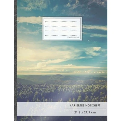 Abbildung von Kariertes Notizbuch A4 Format, 100+ Seiten, Soft Cover, Register, Mit Rand, „Freiheitlich“ Original #GoodMemos Quad Ruled Notebook Perfekt als Matheheft, Skizzenbuch, Arbeitsheft, Tagebuch