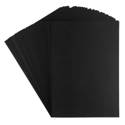 Abbildung von Ideen mit Herz Premium Tonkarton Fotokarton Din A4 (schwarz 300 g/qm 50 Stück)
