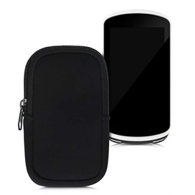 Abbildung von kwmobile Tasche kompatibel mit Garmin Edge 1030/1030 Plus / 1000 Fahrrad GPS Neopren Hülle Schutzcover Navi in Schwarz