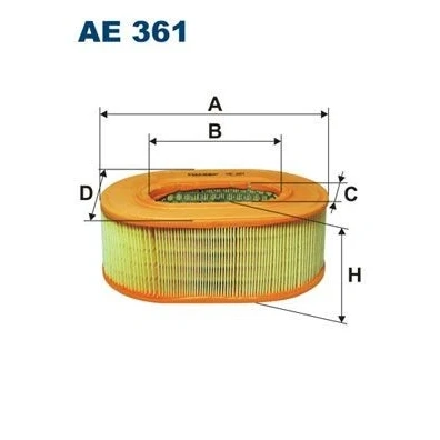 Abbildung von FILTRON AE 361 Luftfilter 93 245 Filtereinsatz