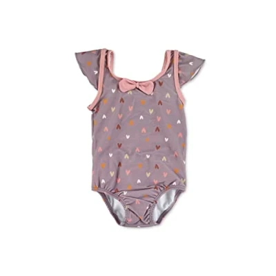 Abbildung von Sterntaler Unisex Kinder Mädchen Badeanzug Herz UV Schutz 50+ lila, 116
