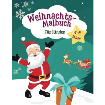 Abbildung von Weihnachts Malbuch für Kinder: 50 magische Motive Ausmalbuch Mädchen und Jungen ab 4 Jahren, Winter Advent