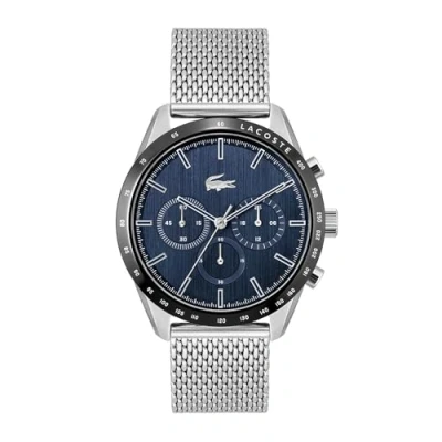 Abbildung von Lacoste Multi Zifferblatt Quarz Uhr für Herren mit Silbernes Edelstahl Mesh Gliederarmband 2011163