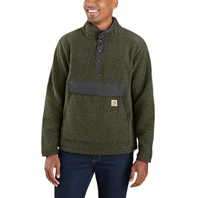 Abbildung von Carhartt Unisex Relaxed Fit Fleece Pullover Fleecejacke, Basilikum Heather, M