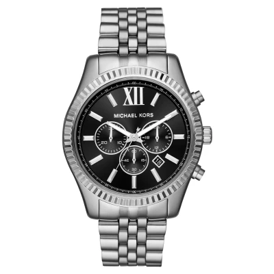 Abbildung von Michael Kors Lexington Chronograph silvercoloured, Größe: One Size, Silver coloured