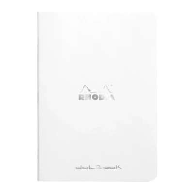 Abbildung von Rhodia 119200Cpack 10 Notizbücher Weiß A5 gepunktet 96 Seiten weißes Papier 80 g/m² Einband aus beschichtetem Karton, weich beschichtet, robust und wasserdicht Classic