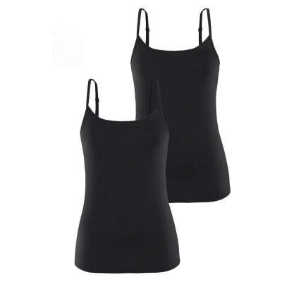 Abbildung von Lascana 2 PACK Top, Damen, Größe: 36/38, Schwarz