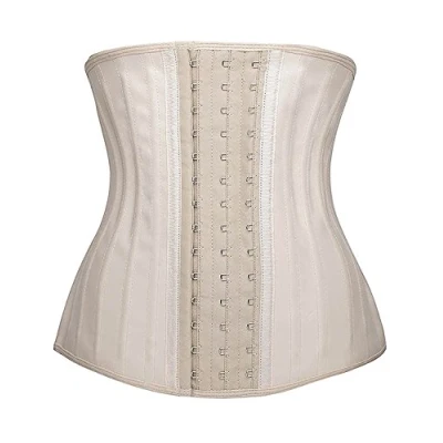 Abbildung von YIANNA Waist Trainer Damen Korsett Bauchweg Body Shaper Latex Corsage Bauch Weg Korsagen Sport Shapewear Corsette Taillengürtel Beige 1210 S