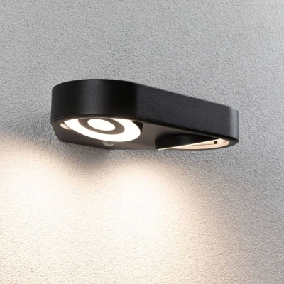 Abbildung von Paulmann LED Außen Wandleuchte »Silma IP44 280x176mm 3000K 2x5,5 / 2x0,7W 2x600lm 230V Aluminium«, 2 flammig, Bewegungsmelder Zweifacher Lichtaustritt
