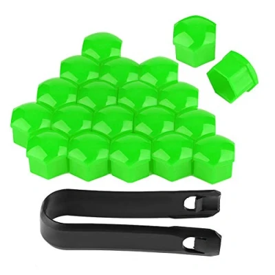 Abbildung von KIMISS 20pcs 17mm Mutter Auto Rad Hub Schraube Schutz Anti Diebstahl Abdeckkappe(Grün)