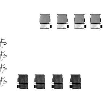 Abbildung von TEXTAR 82050200 Zubehörsatz, Scheibenbremsbelag TOYOTA: Land Cruiser Prado 120, 90, MITSUBISHI: Pajero / Shogun Classic