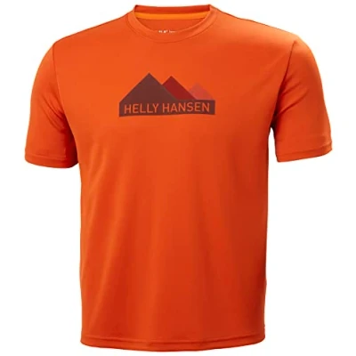 Abbildung von Helly Hansen Herren HH Tech Grafik T Shirt, S, Patrouille Orange