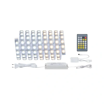 Abbildung von Paulmann 70624 LED Stripe MaxLED 500 Basisset Tunable White 3m 20W 230/24V 36VA Silber Lichtband Lichtstreifen Lichtschlauch