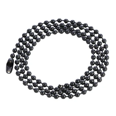Abbildung von DonDon Herren Halskette Edelstahl Kugelkette 60 cm schwarz