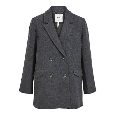 Abbildung von Object Objblaza Klassischer Mantel, Damen, Größe: 36, Dark grey melange