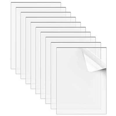 Abbildung von Belle Vous Transparente Acrylglas Platte (10er Pack) 1mm Dicke 20x25,5cm Kunststoffplatte Transparent Ersatz Bilderrahmen Glas zum Bemalen, Kalligraphie, Tischaufsteller &amp; Basteln
