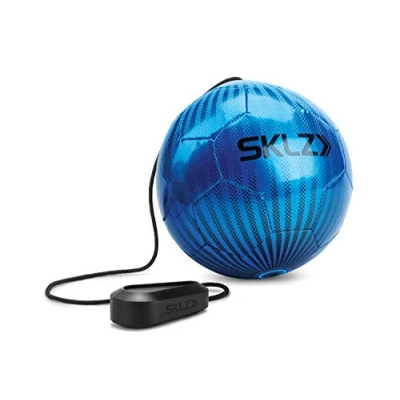 Abbildung von SKLZ Star Kick Solo Fußballtrainer mit Fußball der Größe 1, Kobalt
