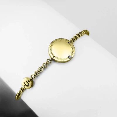 Abbildung von Ponytail&amp;Co Armband mit Glücksmünze und Hufeisen Gold