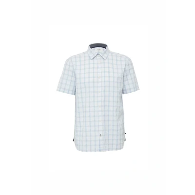 Abbildung von s.Oliver Checkered Shortsleeved Hemd, Herren, Größe: Large, Weiß