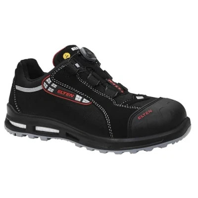 Abbildung von ELTEN Sicherheitsschuhe SENEX XXT Pro BOA ESD S3, Damen und Herren, Textil, Kunststoffkappe (leichter als Stahlkappe), leicht, sportlich, Schwarz/Rot, Größe: 42