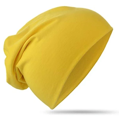 Abbildung von Miobo Kinder Slouch Beanie Mütze,Baumwolle,Unifarbe Gelb 43