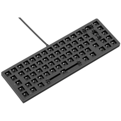 Abbildung von Glorious Gaming GMMK 2 Compact 65% Barebones (Frame Only) Mechanisches Tastaturgrundgerüst, Kompakt TKL (65%), Aluminium, individuell anpassbar, RGB, International/ISO Layout Schwarz