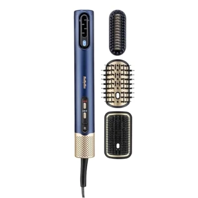 Abbildung von BaByliss Air Wand, 3 in 1 Haartrockner, Glätteisen und Warmluftbürste, Ionen Technologie, Hochgeschwindigkeits Digitalmotor, inkl. Aufsätze, Keine Hitzschäden, AS6553E