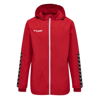 Abbildung von Hummel Hmlauthentic Regenjacke / wasserabweisende Jacke für Kinder, Größe: 176, True red