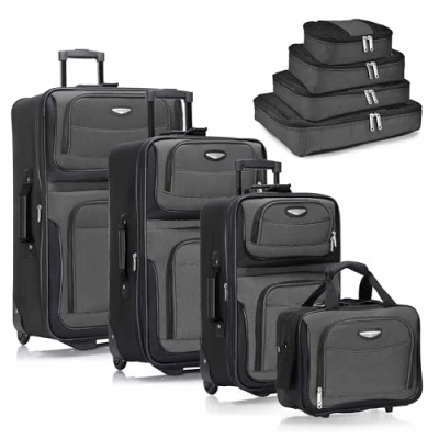 Abbildung von Travel Select Amsterdam Erweiterbares Rollgepäck, Grau, 8 Piece Set, 2 TLG