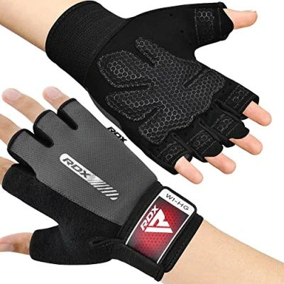 Abbildung von RDX Fitness Handschuhe Damen Herren, Anti Rutsch Gewichtheben Workout Gym Gloves Krafttraining Trainingshandschuhe, Exercise Weightlifting Bodybuilding Sporthandschuhe Grip, Kraftsport Powerlifting