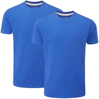 Abbildung von Charles Wilson 2er Packung T Shirts mit Rundhalsausschnitt (XXL, Azure Blue (0824))
