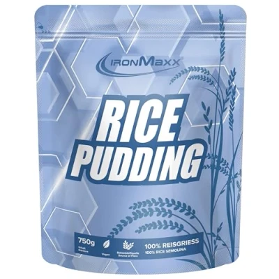 Abbildung von IronMaxx Rice Pudding 750g Beutel Hochwertiges Instant Reismehl zur Zubereitung von Reispudding Veganer Reis als fettarme und zuckerarme Quelle für Energie