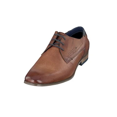 Abbildung von bugatti Business Halbschuh aus Leder, Derby mit Two Tone Finish, Braun, 47 EU