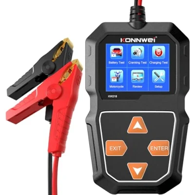 Abbildung von KONNWEI KW218 6V 12V Batterietester KFZ 100 2000 CCA Ladesystem Analysator Autobatterie tester Farb LCD Display Lichtmaschine Batterieprüfgerät für Motorrad LKW SUV Boots jacht Batterien